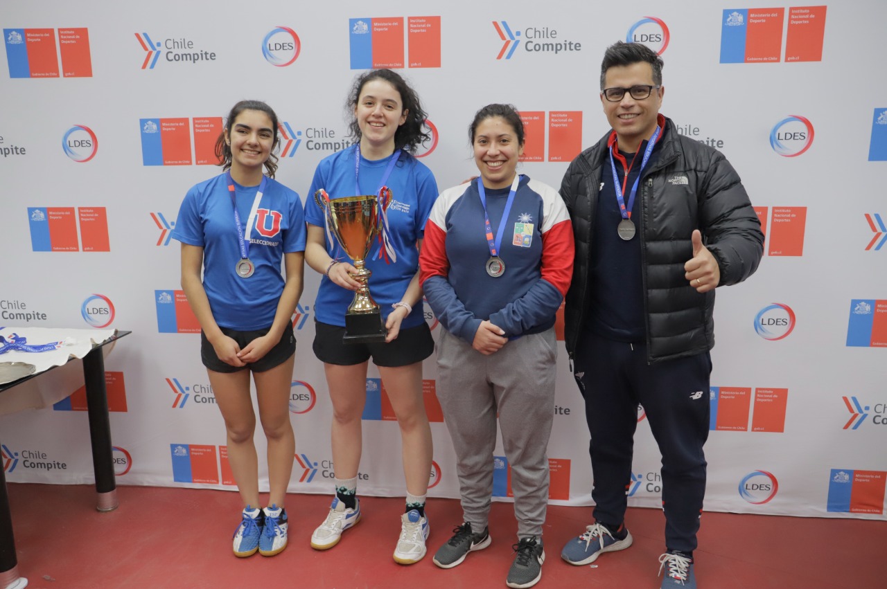 U. de Chile se queda con el segundo lugar metropolitano de Ligas Deportivas de Educación Superior de tenis de mesa