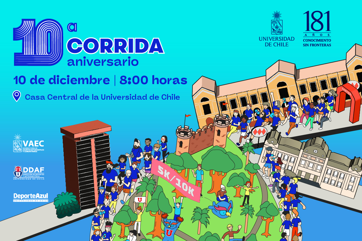 La Corrida Aniversario 181 años de la U. de Chile regresa este año a Casa Central