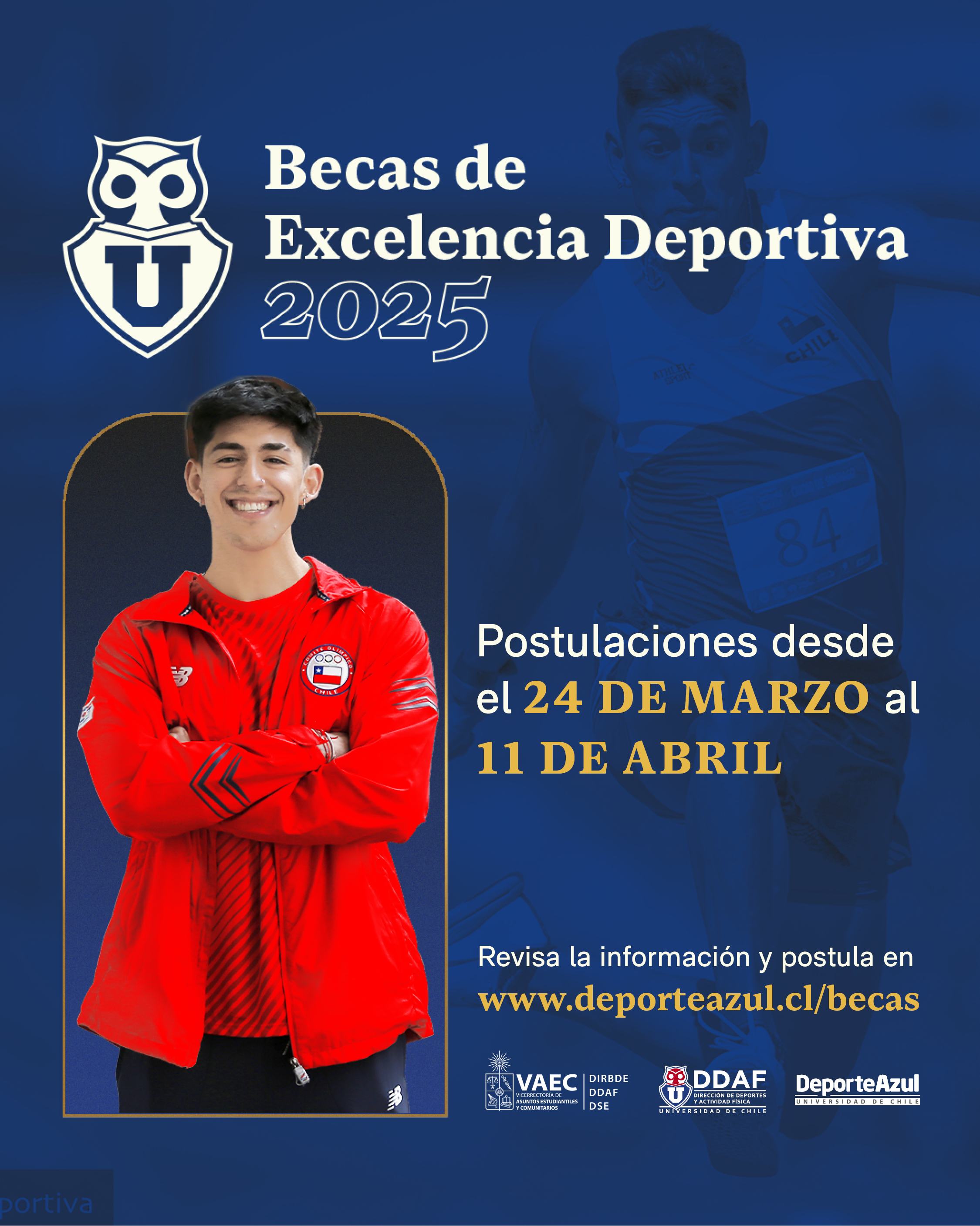 ¡SE ABRE PROCESO DE POSTULACIÓN A BECAS DE EXCELENCIA DEPORTIVA 2025!