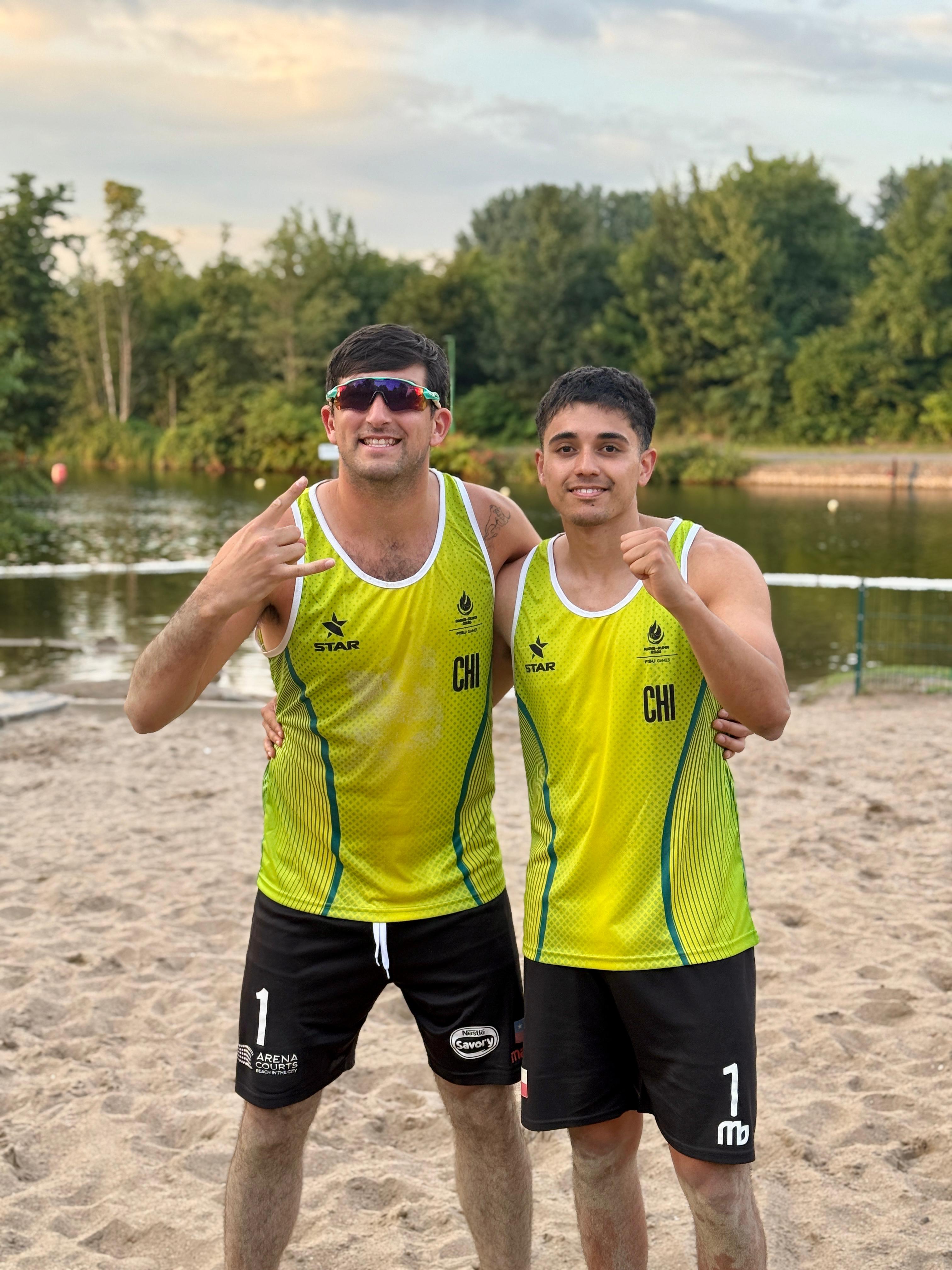 FISU Rhine-Ruhr: La dupla masculina de vóleibol playa cosechó un triunfo ante Rumania