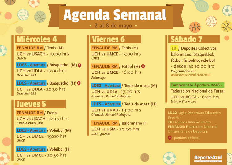 Agenda 2-8 de mayo